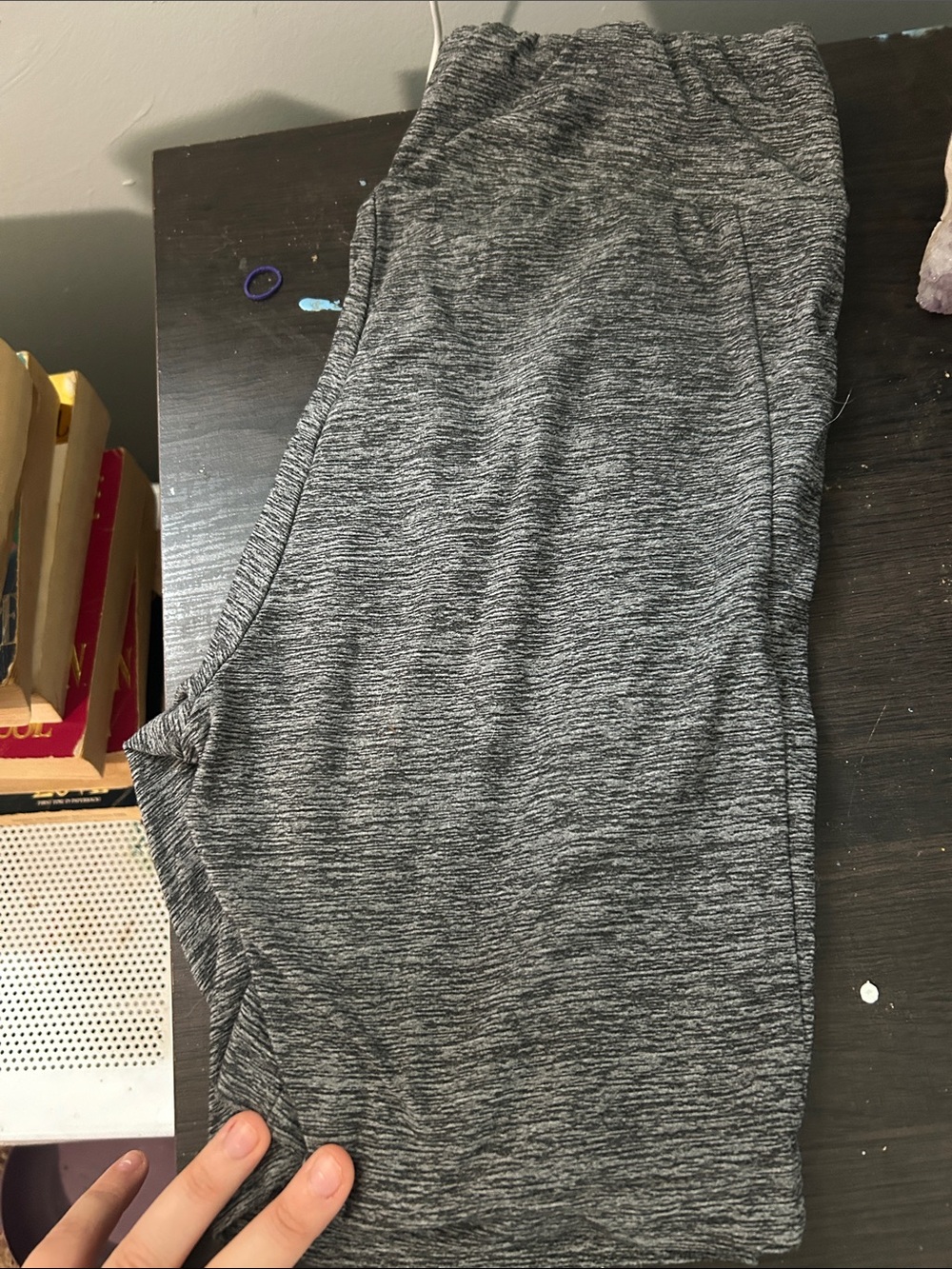 No Boundaries womans Heather Gray Athletic Shorts